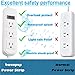 Power Strip,Outdoor Power Strip Weatherproof,Electric Shock Proof,6foot Extension Cord,3 Outlets,for Cruise Ship,Office,Garden,Kitchen