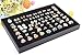 Wudygirl 7 Slots Velvet Ring Earrings Tray Storage Jewelry Showcase Display Stackable Rings Organizer Holder for Drawers, Black (Ring Tray)