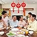 Boao 4 Pieces Chinese New Year Decorations Hanging 2021 Fu Chinese Festival Wall Ornament with Chinese Knot Pendant Year of The Ox Good Luck Ornaments for Home Office Restaurant Decor