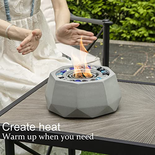 Ehomexpert Table Top Fire Pit, Bio Ethanol Fire Bowl for Indoor