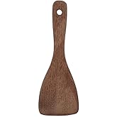 Fdit Wooden Spatula, Wood Fried Rice Turner Cooking Shovel Non-Scratch Utensil for Coated Pans 8.66 Inch (Semicircular)