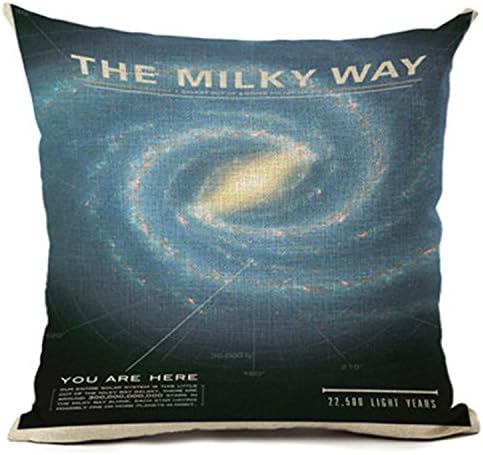 New Arrive Starry Sky Style Rocket Launching Linen Cotton Square Retro Floral Home Decor Throw Pillow Cushion Cover Cojines Black 450mm450mm