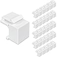 Iwillink 30-Pack Blank Keystone Jack Inserts for Keystone Wall Plate and Patch Panel, White