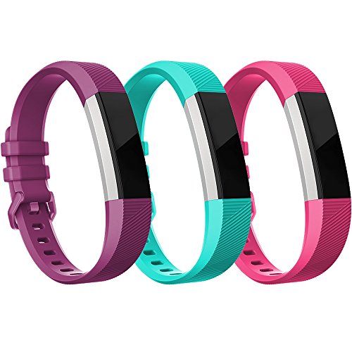 Fitbit Alta HR Bands-Fitbit Alta Band-Pack of 3(Purple,Teal,Hot Pink)Large,RedTaro Adjustable Replacement Accessory Bands/Straps for Fitbit Alta HR/Fitbit Alta for Women/Men(no Fitbit Fitness Tracker)
