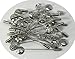 Rockin Beads Brand, 120pcs Steel/Nickel Tone Round Beading Coat Stick Pin with Clutches Setting Brooches 6.9x1.2cm(2 6/8