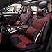 Super PDR 13pcs Bucket seat Covers Anti-Slip Backing PU Leather car seat Covers Cushions 5 Seats Full Set for Most Cars,suvs,Vans Trucks(Wine Red, L)