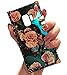 Babemall Galaxy S9 Case, Luxury Retro Blu - Ray Phone Square Protective Plating Decoration Corner Scratch Proof Back Cover Case for Samsung Galaxy S9-Flower 2