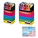Uni-posca Paint Marker Pen BUNDLE SET , Mitsubishi Pencil Uni Posca Poster Colour Marking Pens Fine Point 15 Colours (PC-3M15C), Medium Point 15 Colors (PC-5M15C) , 5 Color Sticky Notes -Japan Import