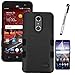 Phonelicious Tuff Case Series for ZTE Blade Spark Z971 [Heavy Duty] [Shock Absorption] [Drop Protection] Impact Phone Tuff Cover + Screen Protector & Stylus (All Black TUFF)