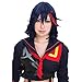 Angelaicos Women's Red Highlights Halloween Cosplay Costume Bob Wig Short Blue