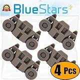 Ultra Durable W10195416 Dishwasher Wheel Lower Rack Replacement Part by Blue Stars - Exact Fit for Whirlpool Kenmore Dishwashers - Replaces AP5983730 PS11722152 W10195416V - PACK OF 4