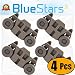 Ultra Durable W10195416 Dishwasher Wheel Lower Rack Replacement Part by Blue Stars - Exact Fit for Whirlpool Kenmore Dishwashers - Replaces AP5983730 PS11722152 W10195416V - PACK OF 4