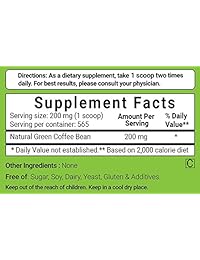 Micro ingredientes Premium Pure – Polvo de grano de café verde, 4 oz