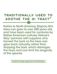 Nature 's Way Elm corteza resbaladiza, 400 mg, 100 Cápsulas, 033674171004, 1