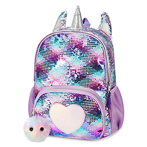 unicorn sequin school bolsa