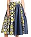 Sakkas Dayo Circle Mid Skirt with Elastic Waist Colorful Ankara African Wax Dutch