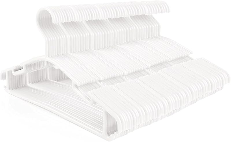 Northern Brothers Baby Hangers 80 Pack White Plastic Toddler Clothes Hangers