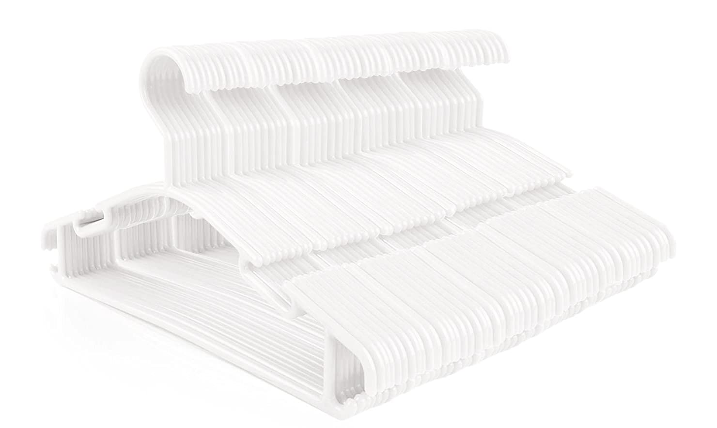 Baby Hangers 80 Pack Baby Coat Hanger for Clothes Kids White Toddler Hanger Plastic