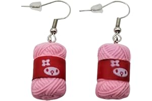 KIT'S KISS Yarn Earrings Knitter Gift Crocheter Gift Crafter Gift Yarn Ball Charm Knitting Sewing Crocheting Jewelry Knit Earrings Crochet Earrings
