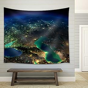 Buddha with Lotus Flower and Bamboo Leaves - Fabric Wall Tapestry Home Decor - 51x60 inches