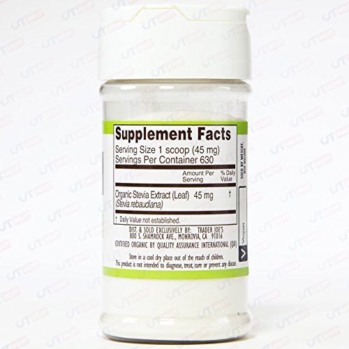 Trader Joe's ORGANIC Stevia Extract CALORIE FREE 1 OZ 630 Servings