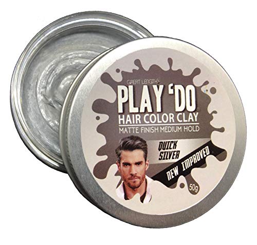 Play 'Do Temporary Hair Color, Gray Hair Wax, Hair Clay, Mens Grooming, Pomade, Silver hair dye(1.8 ounces) ...