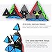 Roxenda Pyramid Cube, 3x3x3 Pyramid Speed Cube Triangle Magic Cube Puzzle