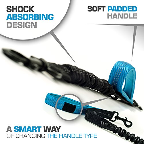 3 in 1 Short Dog Leash - Shock-Absorbing Bungee with Padded Handle that Can Be Used as Elastic Attachment for Your Regular Leash, Control Handle, or Traffic Leash – Suitable for Medium and Large Dogs - Thumbnail 5