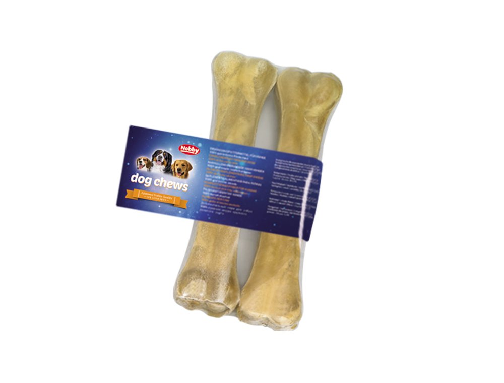 Nobby Rawhide Bones Pressed, 21.5 cm, 170 g, 2 Pieces