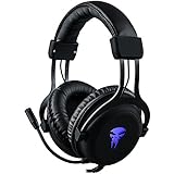 Gaming Headset with Mic,Noise Cancellation Surround Sound Over Ear Headphones with Led Light,Wired 3.5MM Jack Gaming Headphones for Xbox One,PS4,PC,Laptops,Mac,Ipad,iPhone 5,6,7 (Black)