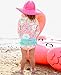 RuffleButts Baby/Toddler Girls Long Sleeve One Piece Swimsuit - Tropical Garden with UPF 50+ Sun Protection - 6-12m