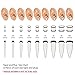 BodyJ4You 36 Pieces Gauges Kit Clear Glow In The Dark Radiant Acrylic Tapers and Plugs 14G-00G Stretching Kit Gift Box