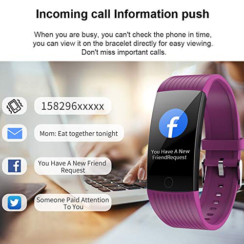 Fitness Tracker, Activity Tracker with Heart Rate Monitor, 1.14 inch Fitness Watch with Sleep Monitor IP69 Waterproof, Step Counter Pedometer SMS Push Smart Watch for iOS Android Phone