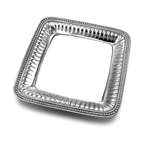 UPC 019328050338, Wilton Armetale Flutes and Pearls Medium Square Serving Tray, 11.75-Inch