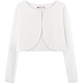 BOLEROSE Girls Long Sleeve Velvet Childrens Kids Sweater Bolero Shrug