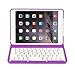 Luxmo Aluminum 360 Swivel Rotating Stand Case Cover Built-in Bluetooth Keyboard for Ipad Mini & iPad Mini with Retina Display Purple