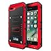 iPhone 7 Plus/8 Plus Waterproof Case, CarterLily Underwater Full Body Heavy Duty Built-in Screen Snowproof Shockproof Dropproof Tough Rugged Hybrid Hard Military Cover iPhone 7 8 Plus (Red)