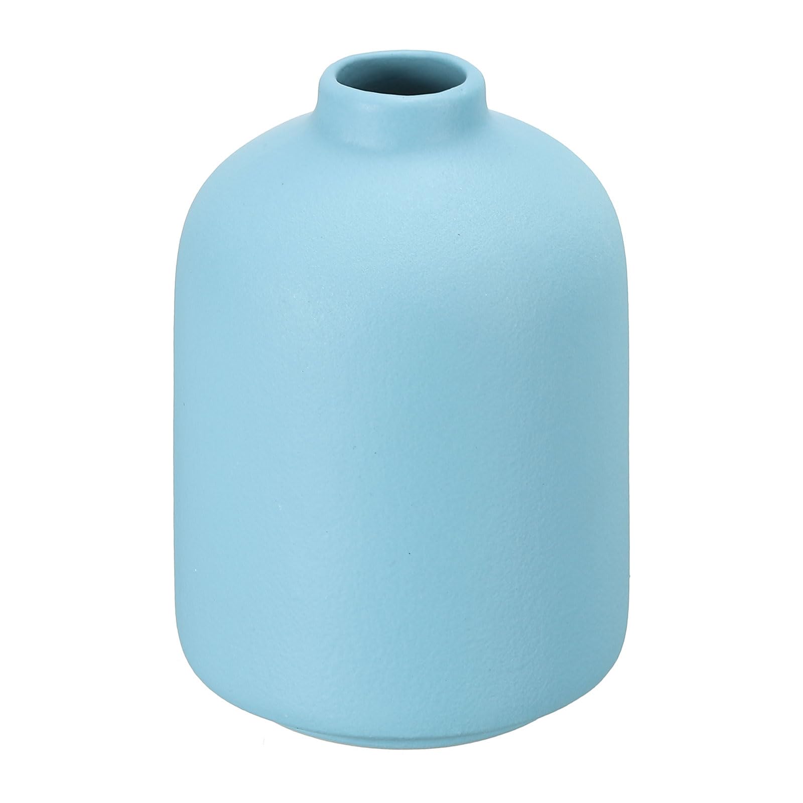 PATIKIL Flower Vase, Ceramic Vases for Flowers Minimalist Floral Vase Table Centerpieces for Home Room Decoration, Blue