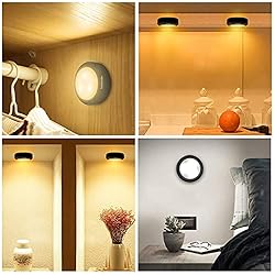 HOLKPOILOT Puck Lights with Remote Control, LED