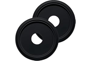 ELFCAB Molded Nylon Ceiling Medallion for Light Fixtures and Ceiling Fans Black 13"OD x 4"ID x 1-1/8"P (Fits Canopies up to 10-1/2")