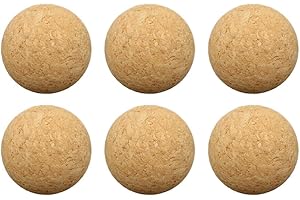 Garneck 6Pcs Cork Foosballs Ball 36mm Replacement Ball Desktop Foosball Table Party Accessories Wood Colored Foosball Tableto