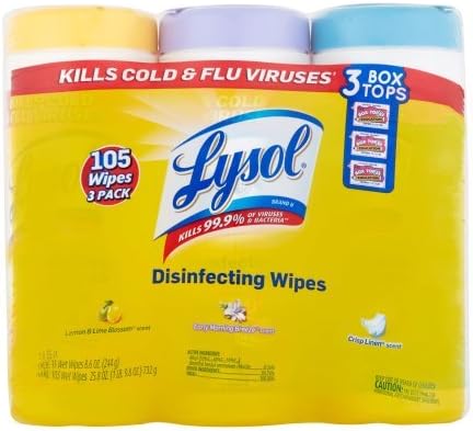 Lysol Disinfecting Cleaning Wipes, Variety Value Pack (105 Count)