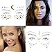 Face Tattoo Sticker, Freckle Sticker, Face Metallic Temporary Tattoo Water Transfer Tattoo for Professional Make up Dancer Costume Parties