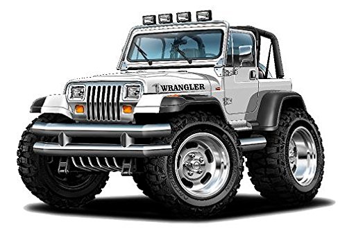 2008 Jeep KC Lights WALL DECAL Vintage 3D Car Movable Stickers Vinyl Wall Stickers for Kids Room