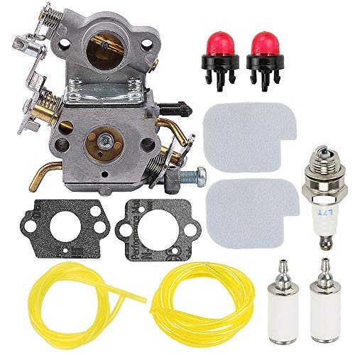 Allong Carburetor Air Filter Primer Bulb Fuel Filter Line Spark Plug for Poulan P3314 P3416 P3816 P4018 PP3416 PP3516 PP3816 PP4018 PPB3416 PPB4018 PPB4218 S1970 Power Gas Chainsaw Tune-Up Kit