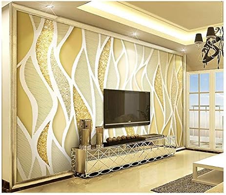 3d Wallpaper Mural Silk Cloth Golden Luxury Gold Glitter Line 3d Stereo Tv Background Wall 400x280cm Ayzr Amazon Com