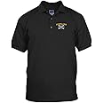 Speedy Pros Scotland Flag Embroidery Embroidered Golf Polo Shirt Black X-Large