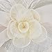 Fascigirl Sinamay Fascinator Hat Feather Party Pillbox Hat Flower Derby Hat for Women