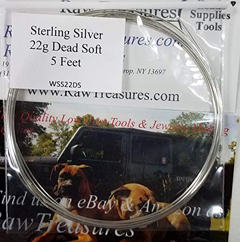 22 Gauge .925 Sterling Silver Dead Soft Wire, Round - 5 Feet_ From RawTreasures