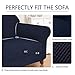 SUBRTEX Stretch Sofa Slipcover 2 Piece Sofa Cover 3 Seater Soft Couch Slipcover Washable Furniture Covers, Jacquard Fabric Small Checks(Navy,Sofa)